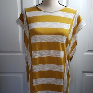Cato yellow and white top size M